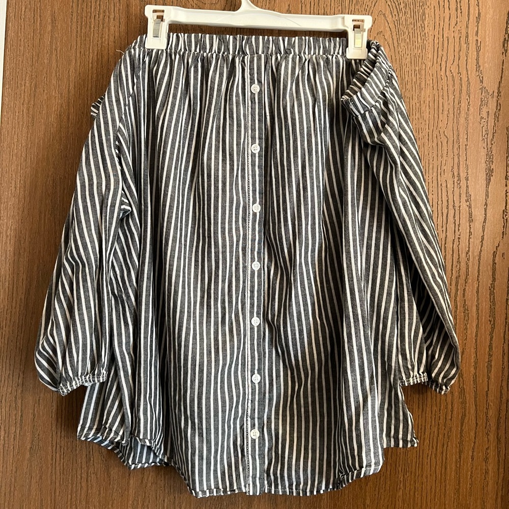 New Torrid Strapless Striped Top